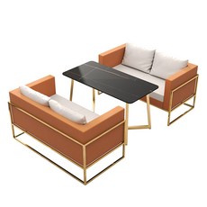 2인테이블세트 원룸 2인용 식탁 미니 세트 2인 테이블 원형, 1개, P. 4인용 조합 (주황+크림)