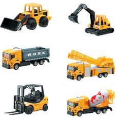 유아 운전놀이 덤프트럭 건설 중장비 6종 창의력 남아선물 공사장놀이 유아완구