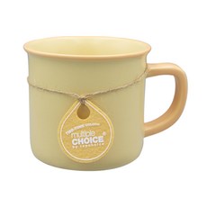 (한국도자기 공식 온라인스토어) 탑초이스 파스텔 투톤 머그 컵 선물용 (코스터 포함) 1p, 1개, 파스텔 옐로우