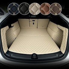 테슬라 주니퍼 모델Y 전용 3D 가죽 퀼팅 트렁크매트 백도어포함 풀커버 풀세트 주니퍼(2025~신형), 블랙+블랙스티치