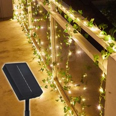 Kinos 야외조명등 태양광 LED 넝쿨 나뭇잎 전구 5m