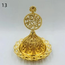 합금 아로마와 향 버너 장식 향로 홈 인테리어 미니 거실 아로마 테라피 장식품, 13