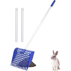 닭똥 스쿠퍼 - 가금류 체 협동 유지를 위한 단일 금속 갈퀴 그립이 확장된 새 농장 장비 닭장용 거름 쟁기 오리 우리 및 튀르키예 울타리 헛간 스크래퍼