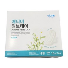 애터미 생리대 중형, 4개, 10개입