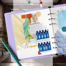 A6 WIDE 6공 리필속지 페인트 링노트 체크리스트 교체용속지 포토북 패턴속지 다이어리속지