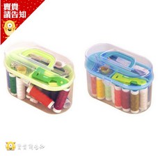 手提式針線盒，內含剪刀與縫紉工具, 1個