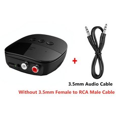 블루투스 5.2 오디오 리시버 NFC U 디스크 TF 카드 2 RCA 3.5mm AUX 잭 스테레오 음악 무선 어댑터 자동차 스피커 앰프용 마이크, 1) NO RCA Cable, 2) No RCA Cable