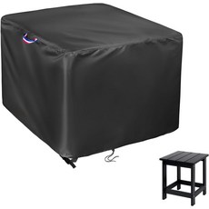 아구스톤 파티오 사이드 테이블 커버 야외 방수 사각 스몰 -15L x 15W 17 H, 18"L x 15"W 17" H