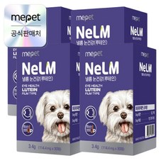 미펫 낼름 눈건강 루테인UP 필름형 영양제 120매 강아지 눈물, 4개, 눈물개선/눈건강, 30회분