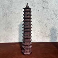 黑檀木雕刻13層文昌塔擺件, 黑檀整木精雕