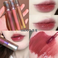 DR精選美妝平價店貝殻脣釉 鏡面水光 高顔值 學生黨 素顔 啞光霧麵 絲絨 不掉色 不沾杯 口紅, 1個, 706#半熟葡萄