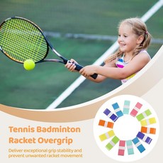 테니스 라켓 오버그립 84개 7가지 그라데이션 색상 배드민턴 벌크 소프트 그립 테이프 피클볼 라켓 자전거 핸들바 낚싯대용 미끄럼 방지 흡수성 테이프, 테니스 라켓 오버그립 84개, 7가지 그라데이션 색상, 1개