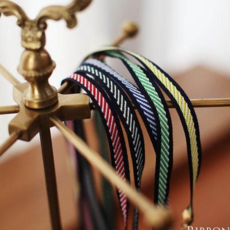 리본빌 자카드리본 자수리본 레이스 스트랩 DIY 3마, 1개, A. 폴리쉬 사선 10mm폭(블루)