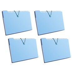 LivinG KnocK 12分類資料夾 4個組, 4p, 藍色