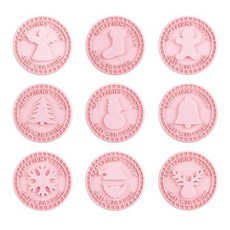 어린이용 쿠키 커터 9종 세트 3D 프레스 가능 비스킷 커터 크리스마스 시리즈 쿠키 커터 엠보싱 쿠키 몰드 선물