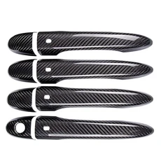 탄소 섬유 문짝 핸들 커버 자동차 외부 문짝 핸들 트림 마세라티 Levante Ghibli Quattroporte 2013-2017, 01 Carbon fiber