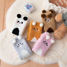 [핑크마카롱] 완전 따숩 동물친구들 수면양말 5개세트