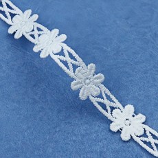 8가지 모듬 패턴 레이스 트리밍 폴리에스터 자수 리본 DIY 재봉 공예를 위한 다양한 꽃 스타일의 크로셰 가장자리 각각 3야드 0.390.79인치 너비 총 24야드1야드, 10 Yards, Single-1.4cm