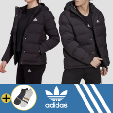 [기간한정 55% 특별세일] 아디다스 헬리오닉 덕 다운 후드 패딩 재킷 빅사이즈 점퍼 남성 여성 매장판 정품 A/S 가능 + 발목양말