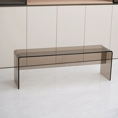 투명 의자 체어 인테리어 공원 카페 아크릴 벤치, 차색 120x30x40cm 15mm 두께