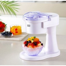 키친플라워 스노우 빙수기, 화이트(각얼음분쇄), 빙수용그릇2p, 1개