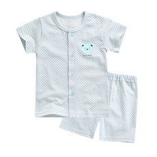 그린베베 여름 영유아용 아기 실내복 스몰도트 쟈가드내의(반팔)