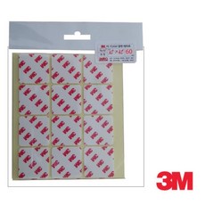 3M 거울부착 PE폼 양면테이프 원형 35mm 60개입 자동차내외부 다목적 명판