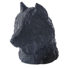 트레일러 히치 볼 커버 울프 트럭 히치 커버 브레이크 테일 고무 견인 히치 플러그 커버 블랙 울프 스타일 3D 캡 트레일러 커플링 5.1cm(2인치), 트레일러 히치 볼 커버 울프 트럭 브레이크 테일 고무