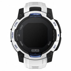 가민 인스팅트 3 슈퍼노바 솔라 아웃도어 스마트워치, 화이트스톤 + 화이트, 45mm, GPS + 블루투스