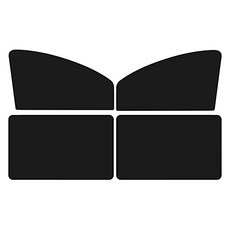 아리코 차량용 자석형 햇빛가리개 암막커튼 4p, 블랙, 1세트