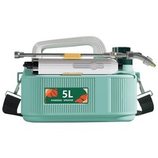 5L 小型電動噴霧器 園藝消毒, 5L綠色噴壺+2000毫安培3.7V防水手柄, 1個