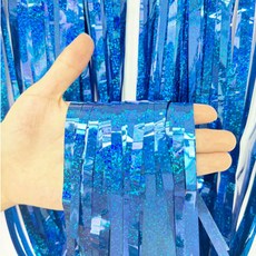 파리스 데코 수술 파티커튼, 4개, 홀로그램블루