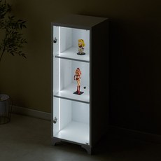 벨리카가구 이브릿 400 유리장식장 LED진열장 피규어장 LPM 화이트, 이브릿 400 소형 LED 장식장