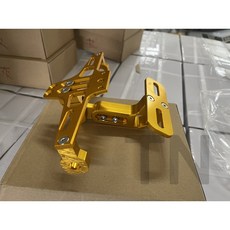 台灣出貨CNC車牌架電動車后牌照架M3小怪獸小猴子MSX BWS飛機牌架車牌架ebike電動自行車配, 飛機牌架-金Gold, 1個