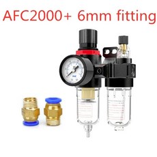 오일 수분 분리기 압축기 물 레귤레이터 트랩 필터 AFC2000 에어브러시 공기압 감압 밸브, 1개, 3.AFC2000 6mm fitt..