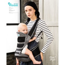 YoDa 透氣款儲物座椅式揹帶 減輕肩頸壓力 寶寶乘坐更舒適, 冰石灰