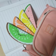 귀여운 과일모양자 문구자 15cm 키위, 1