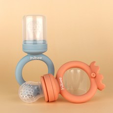 하이비 실리콘 문어냠 과즙망 치발기 쪽쪽이 공갈젖꼭지, 4.인디블루L, 1개