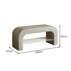 양털 의자 소파 부클레 뽀글이 체어 스툴 라운지 카페, P. 청회색 100cm 신발장, 어드밴스드 그레이 PU 가죽 100cm