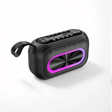 M6은 강력한 휴대용 블루투스 스피커 10W 서브우퍼 마이크 사이의 핸즈프리 통화를 지원합니다., 01 Black