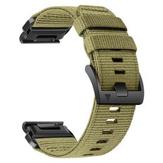 Abanen Garmin 가민 Fenix 7X / 6X 5X/Enduro 2용 견고한 나일론 시계 밴드 퀵 핏 26mm 조절 가능한 우븐 스포츠 손목 스트랩 Tactix 7, 밀리터리 그린_170808, 1개