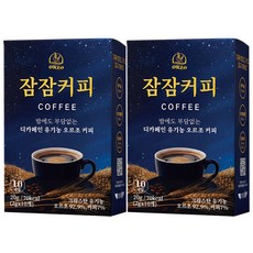 잠잠커피 디카페인 유기농 오르조 보리커피, 2개, 10개입, 2g