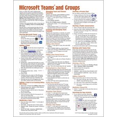 Office 365용 Microsoft 팀 및 그룹 빠른 참조 가이드치트 시트 지침 팁 바로 가기 - 라미네이트 카드, Pamphlet