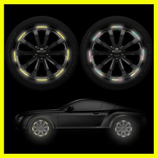 [쎈사] 자동차 레인보우 휠스티커 휠반사스티커 자동차스티커 휠테이프, 1개