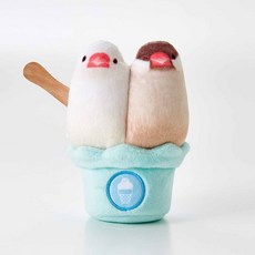 《嘟嘟鳥寵物》日本You more 文鳥冰淇淋系列收納包 日本官方正版, 1綠杯子款(白文+紅文), 1個