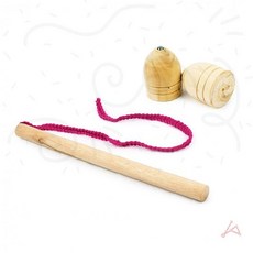 전통 팽이 세트 민속 놀이 목재 팽이 줄 포함 완성품, 1개, 상세페이지 참조