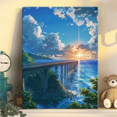 플랜와이 DIY 명화그리기 물감 디지털 유화 세트, 40x50cm, 3타입-낙일, 1개