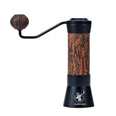 手動咖啡豆研磨器手磨咖啡機家用多功能便攜手搖咖啡磨豆機一體 手搖磨豆機 咖啡研磨 咖啡磨豆機 手動磨豆機, 實木手柄磨砂黑-oubosen旗艦版, 1個