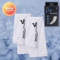 볼빅 남성용 자외선차단 쿨링효과 팔토시 아쿠아 냉감 쿨토시 (화이트), 화이트, 1세트