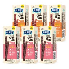 일동후디스 아이얌 부드러운 육포 6개 혼합, 1세트, 30g, 쇠고기3 + 바베큐3